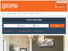 Tablet Screenshot of apartmentlocatorok.com